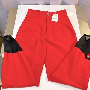 Vintage Bogner Ski pants with stirrups in  Red